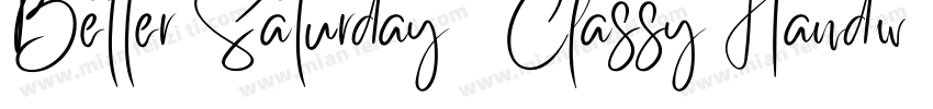 Better Saturday   Classy Handwritte字体转换